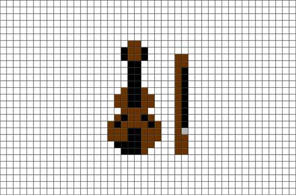 Violin Pixel Art