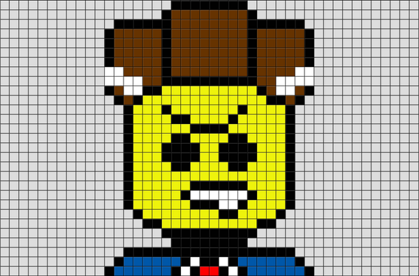 The Lego Movie President Business Pixel Art