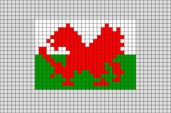 Flag of Wales Pixel Art