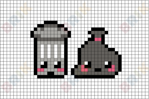 Waste Container Pixel Art