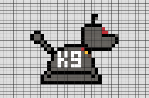 Doctor Who K-9 Pixel Art
