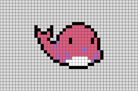Steven Universe Tiny Floating Whale Pixel Art