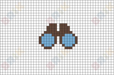 Binoculars Pixel Art