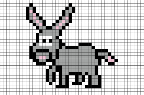 Burro Pixel Art