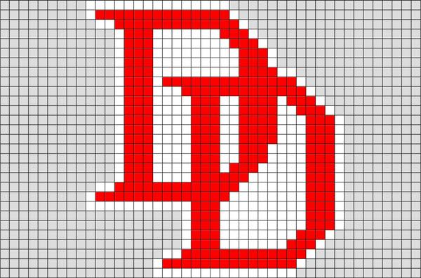 Daredevil Logo Pixel Art