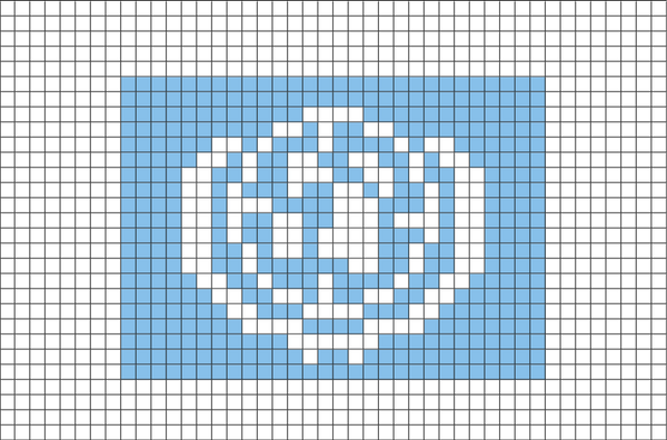 Flag of United Nations  Pixel Art