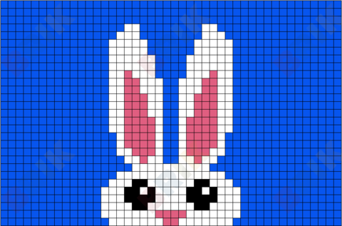 Easter Bunny Pixel Art