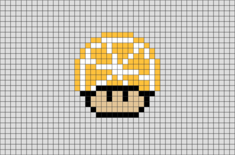 Mario Mushroom Pixel Art