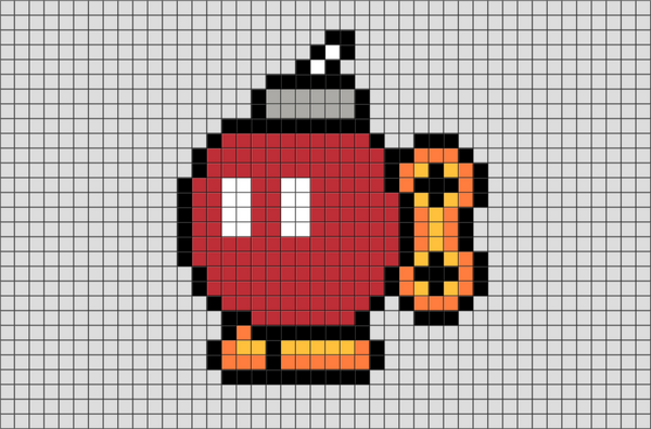 Bomb-omb Pixel Art