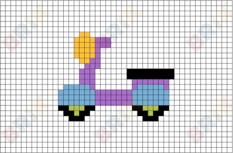 Scooter Pixel Art