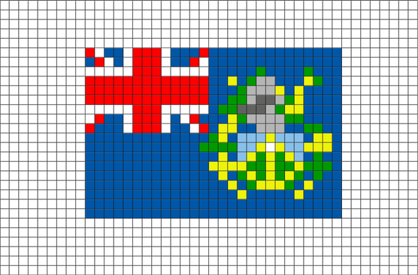 Flag of Pitcairn Pixel Art