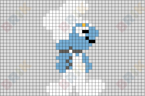 Chef Smurf Pixel Art