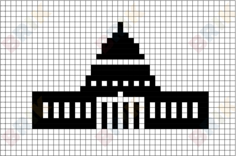 United States Capitol Pixel Art