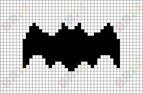 Batman 1966 Logo Pixel Art