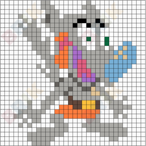 Eddie the Squirrel Pixel Art