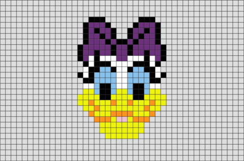 Daisy Duck Pixel Art