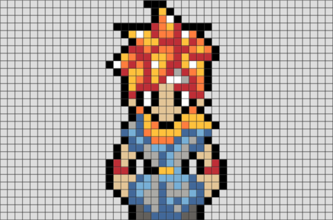 Chrono Trigger Crono Pixel Art