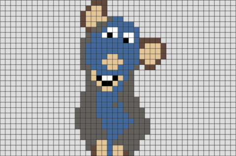 Ratatouille Remy Pixel Art