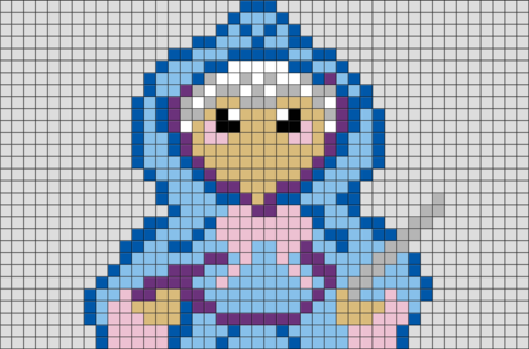 Cinderella Fairy Godmother Pixel Art