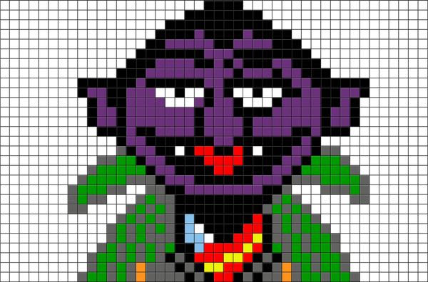 Sesame Street Count von Count Pixel Art
