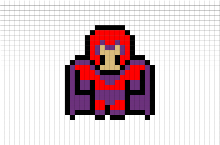 X-Men Magneto Pixel Art