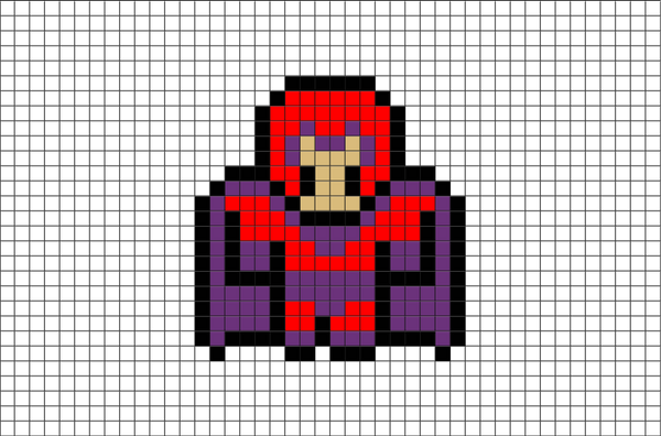 X-Men Magneto Pixel Art