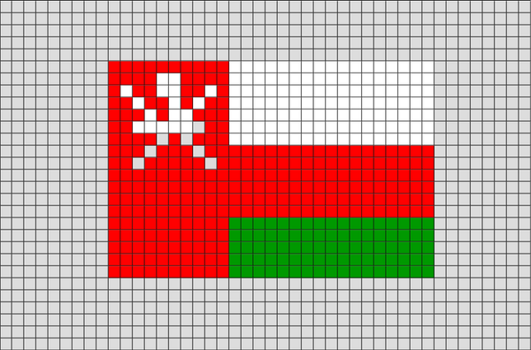 Flag of Oman Pixel Art