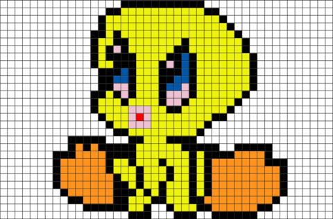 Tweety Bird Pixel Art