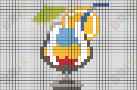 Tropical Drink Pixel Art