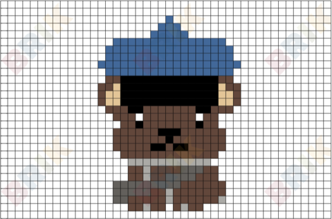 Dog Mailman Pixel Art