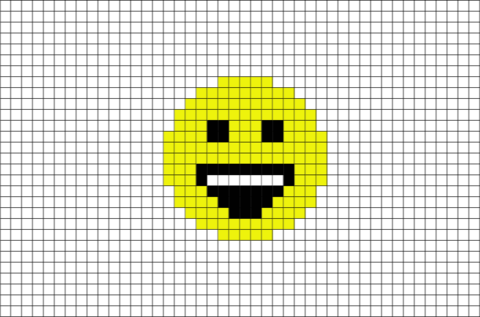 Smiling Face Pixel Art