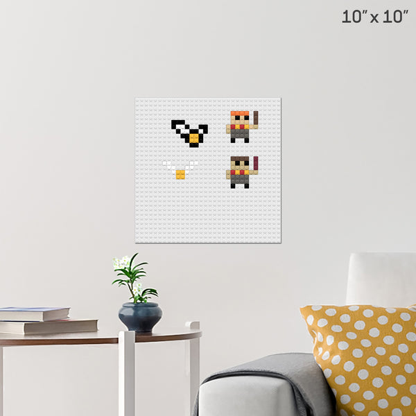 8x8 assorted Brick Poster