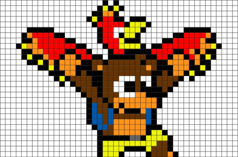 Banjo Kazooie Pixel Art