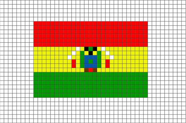 Flag of Bolivia Pixel Art
