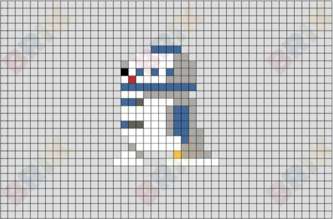 R2D2 Pixel Art