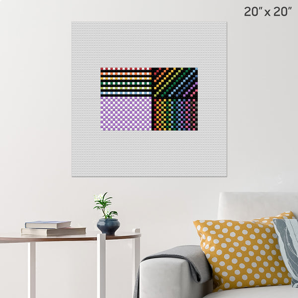 A bunch of patterns Brick Poster