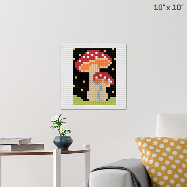 A Mushroom Brick Poster