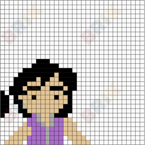 Aladdin and Jasmine 2 Pixel Art