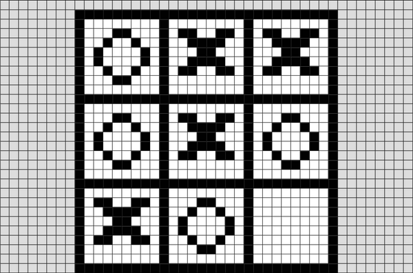 Tic Tac Toe Pixel Art