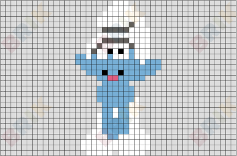 Clumsy Smurf Pixel Art
