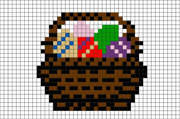 Easter Basket Pixel Art