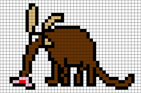 Aardvark Pixel Art