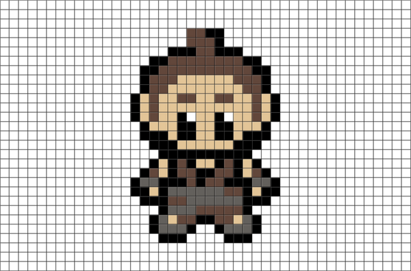 Star Wars Rey Pixel Art