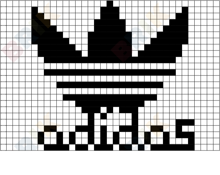Logo adidas sales en pixel art