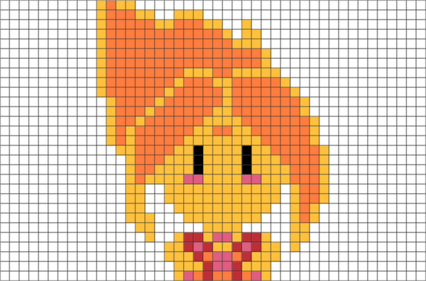 Adventure Time Flame Princess Pixel Art