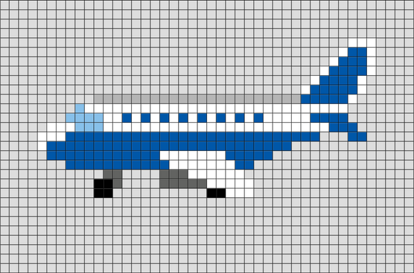 Airplane Pixel Art