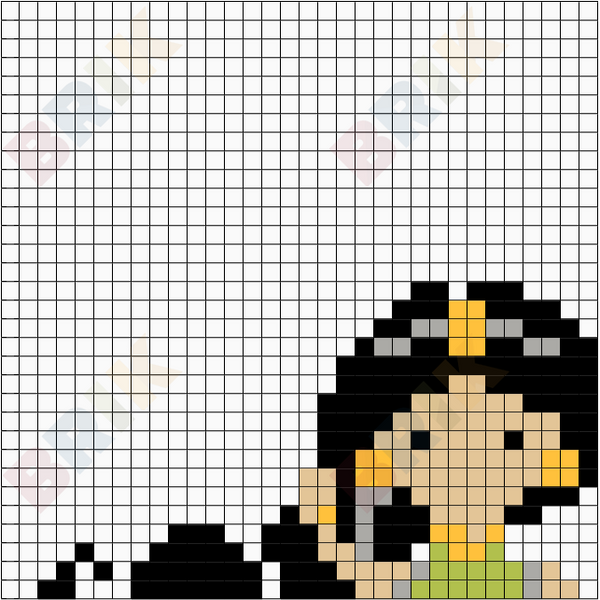 Aladdin and Jasmine 1 Pixel Art