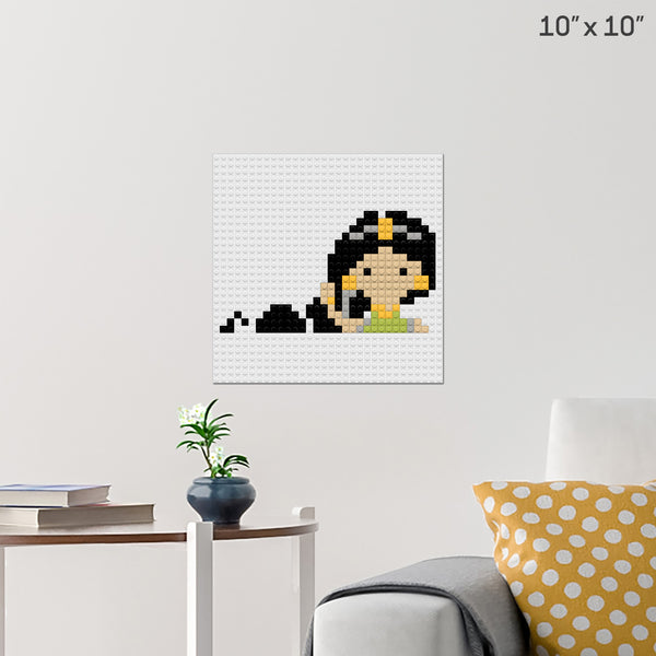 Aladdin and Jasmine 1 Brick Poster