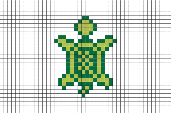 Aldabra Giant Tortoise Pixel Art