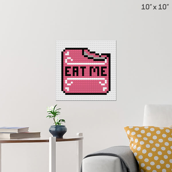 Alice in Wonderland Eat Me Cake Brick Poster